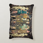 ヴィンテージフラッパー踊りアクセント枕 アクセントクッション (裏面(縦))