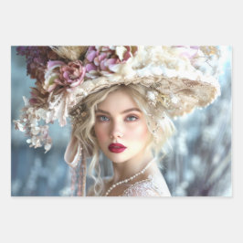 ヴィンテージフラッパー・レディース・オブ・ザ・サウス・デコパージュ ラッピングペーパーシート