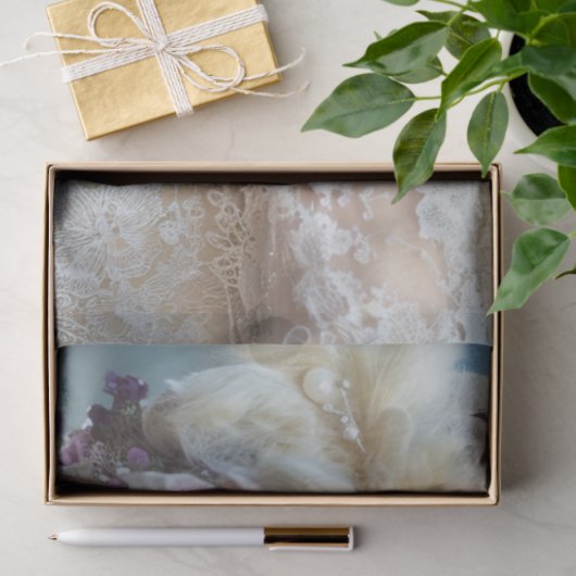 ヴィンテージフラッフランスのパースタイルレディーデクページ 薄葉紙 (ギフト)