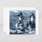 ヴィンテージフラハワイの地域の女の子 ポストカード (正面/裏面)