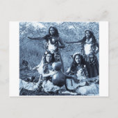 ヴィンテージフラハワイの地域の女の子 ポストカード (正面)