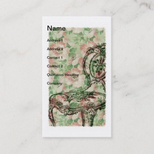 ヴィンテージフラフランスのワーズ 名刺 (正面)