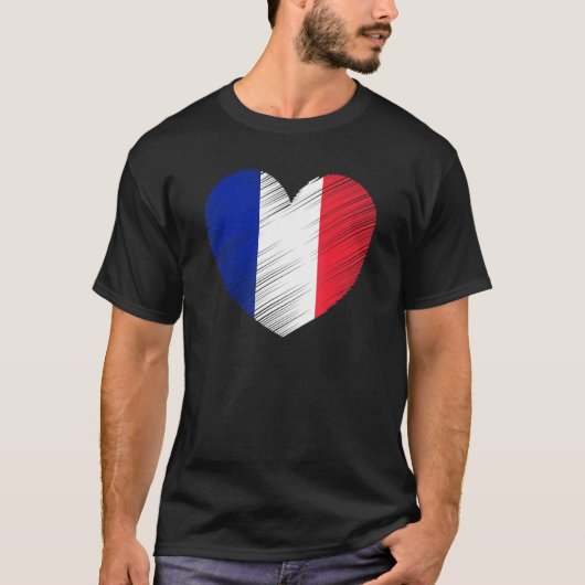 ヴィンテージフラフランスのンス国旗のプライドのサポフランスのート Tシャツ (正面)
