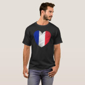 ヴィンテージフラフランスのンス国旗のプライドのサポフランスのート Tシャツ (正面フル)