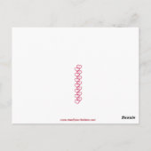 ヴィンテージフラフープガールバレンタインポストカード ポストカード (裏面)