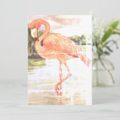 ヴィンテージフラミンゴアートエンド・オブ・サマーバースデーパーティー 招待状 (スタンド正面)