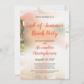 ヴィンテージフラミンゴアートエンド・オブ・サマーバースデーパーティー 招待状 (裏面)