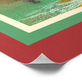 ヴィンテージフラミンゴスビジットフロリダ観光旅行 ポスター (角)