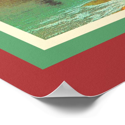 ヴィンテージフラミンゴスビジットフロリダ観光旅行 ポスター (角)