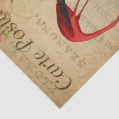 ヴィンテージフラミンゴバラエフフランスのエメラデクページ 薄葉紙 (詳細)