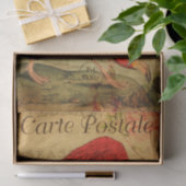 ヴィンテージフラミンゴフローラフランスのカルテポスタレ 薄葉紙 (ギフト)