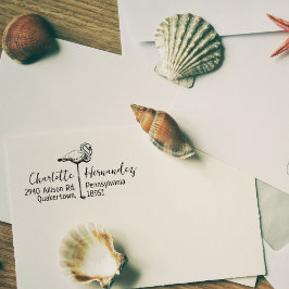 ヴィンテージフラミンゴ差出人住所 ラバースタンプ