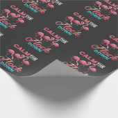 ヴィンテージフラミンゴ皮肉な不適切なことわざ ラッピングペーパー (角)