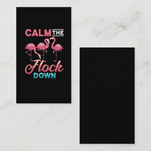 ヴィンテージフラミンゴ皮肉不適切ことわざ 名刺 (正面/裏面)