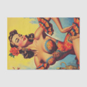 ヴィンテージフラメンコのピン留め 薄葉紙 (正面)