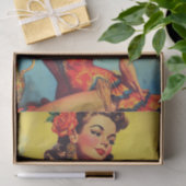 ヴィンテージフラメンコのピン留め 薄葉紙 (ギフト)