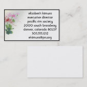 ヴィンテージフラワーアジアスタイル名刺 名刺 (正面/裏面)