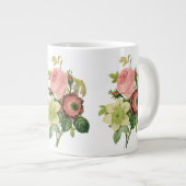 ヴィンテージフラワーアネモンバラクレマチスバイルドゥート ジャンボコーヒーマグカップ (正面右)