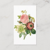 ヴィンテージフラワーアネモンバラクレマチスバイルドゥート 名刺 (裏面)