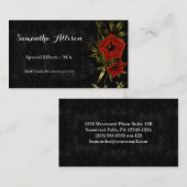 ヴィンテージフラワーアンドレースゴシック名刺 名刺 (正面/裏面)