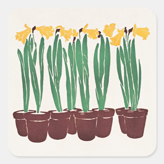 ヴィンテージフラワーイラストレーション, 1898, スクエアシール (正面)