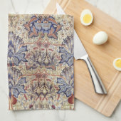 ヴィンテージフラワーウィリアムモリスアーティチョーク キッチンタオル (四つ折り)