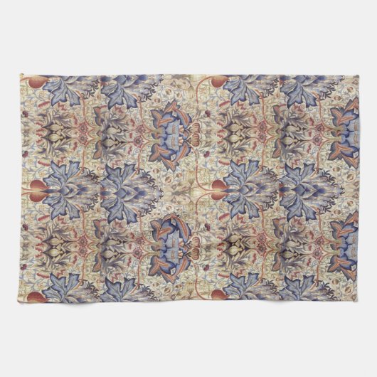 ヴィンテージフラワーウィリアムモリスアーティチョーク キッチンタオル (横)