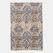 ヴィンテージフラワーウィリアムモリスアーティチョーク キッチンタオル (縦)