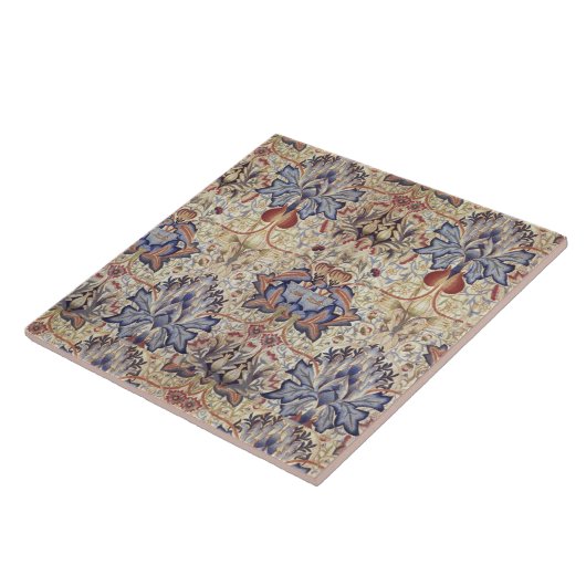 ヴィンテージフラワーウィリアムモリスアーティチョーク タイル (側面)