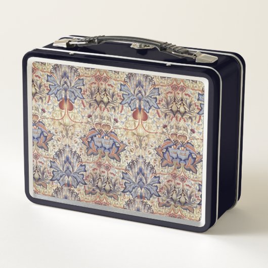 ヴィンテージフラワーウィリアムモリスアーティチョーク メタルランチボックス (裏面)