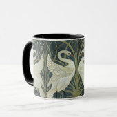 ヴィンテージフラワーウォルタークレーンスワングリーンアイリスラッシュ マグカップ (正面左)