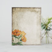 ヴィンテージフラワーオールドパーチメントスクラップブック紙 (スタンド正面)