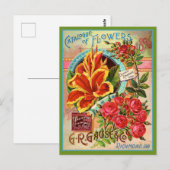 ヴィンテージフラワーカタログリッチモンドインディアナポストカード ポストカード (正面/裏面)