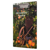 ヴィンテージフラワーガーデンウォーターカラーフローラカスタム クリップボード (左)