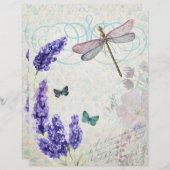 ヴィンテージフラワーガーデンスクラップブックエフェメラ (正面/裏面)