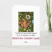 ヴィンテージフラワーガーデンデザインカード カード (裏面)