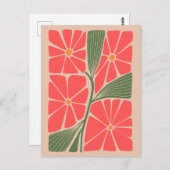 ヴィンテージフラワーガーデンデザイン ポストカード (正面/裏面)