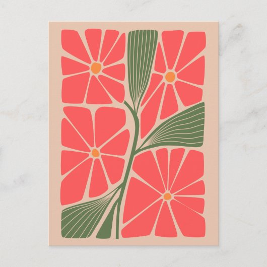 ヴィンテージフラワーガーデンデザイン ポストカード (正面)