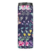 ヴィンテージフラワーガーデンレインボーバタフライブルー タンブラー (裏面)