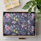 ヴィンテージフラワーガーデンレインボーバタフライブルー 薄葉紙 (ギフト)