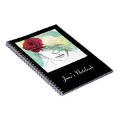 ヴィンテージフラワーガールイラストレーション ノートブック (右側)