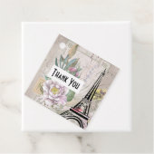 ヴィンテージフラワーコラージュ&エッフェルタワーイラストレーション フェイバータグ (インサイチュ)