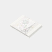 ヴィンテージフラワーコラージュ&エッフェルタワーイラストレーション ポストイット (アングル)