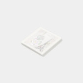 ヴィンテージフラワーコラージュ&エッフェルタワーイラストレーション ポストイット (アングル)