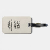 ヴィンテージフラワーコラージュ&エッフェルタワーイラストレーション ラゲッジタグ (裏面横)