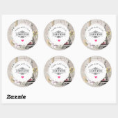 ヴィンテージフラワーコラージュ&エッフェルタワーキッチン ラウンドシール (シート)