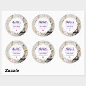 ヴィンテージフラワーコラージュ&エッフェルタワーキャンドルソープ ラウンドシール (シート)