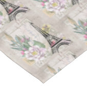 ヴィンテージフラワーコラージュ&エッフェルタワーパターン テーブルクロス (アングル)