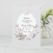 ヴィンテージフラワーシック水彩フローラ結婚ズ 招待状 (スタンド正面)