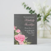 ヴィンテージフラワーシャルボード日付を保存 案内ポストカード (スタンド正面)